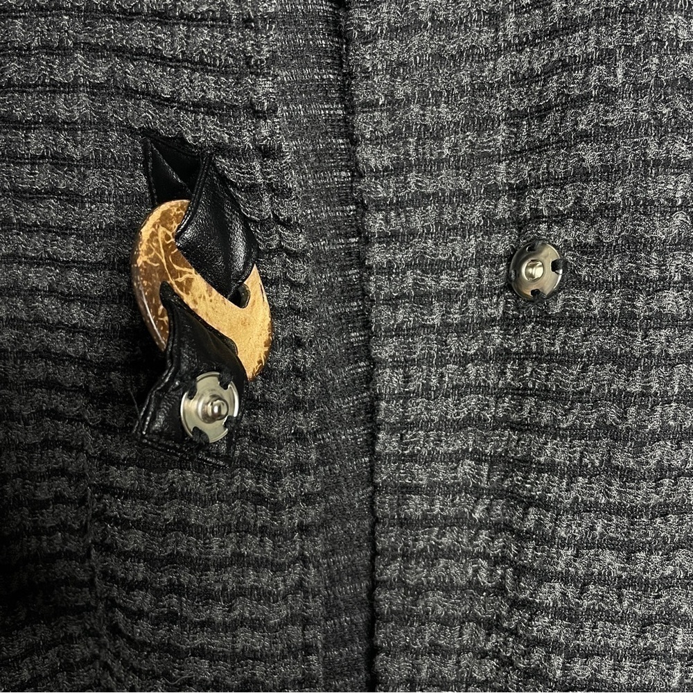 Military Style Snap Button Unique Jacket - Picture 3 of 7